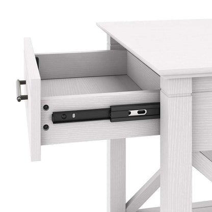 Bush Furniture - Key West Nightstand with Drawer in Pure White Oak - KWT120WT-Z veiw 5