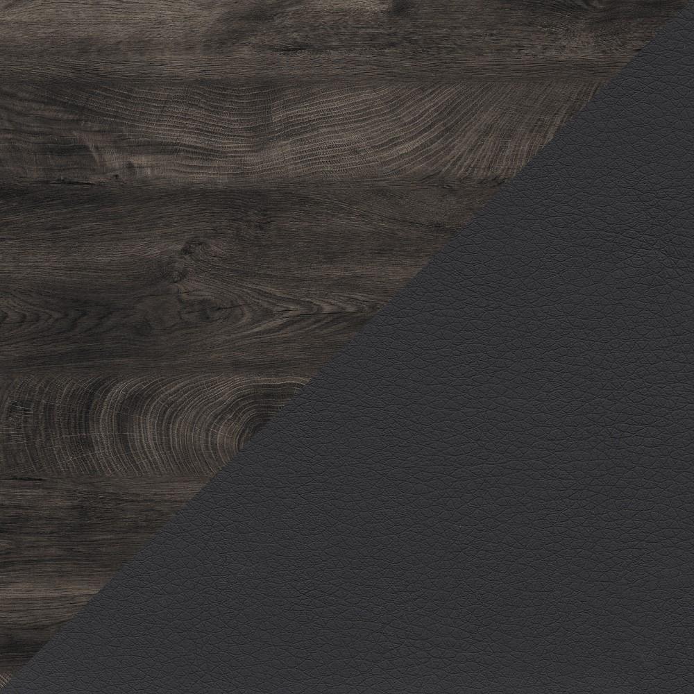 Bush Furniture - Key West Single Ped Desk w Arden Lane Mid Back Tufted Chair in Dark Gray Hickory - KWS020GH veiw 4