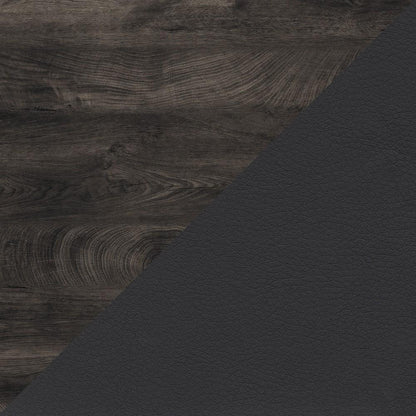 Bush Furniture - Key West Single Ped Desk w Arden Lane Mid Back Tufted Chair in Dark Gray Hickory - KWS020GH veiw 4