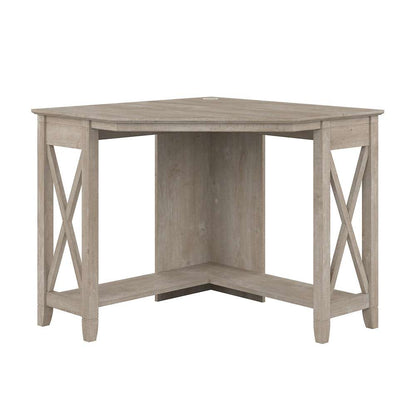 Bush Furniture - Key West Small Corner Desk in Washed Gray - KWD134WG-03 veiw 1