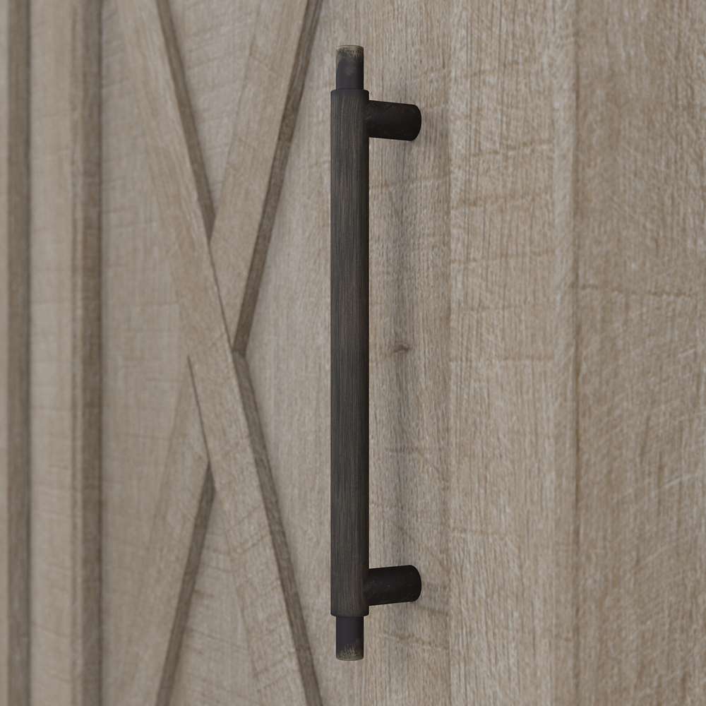 Bush Furniture - Key West Small Storage Cabinet with Door in Washed Gray - KWS116WG-03 veiw 2