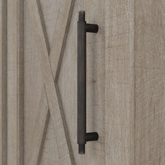 Bush Furniture - Key West Small Storage Cabinet with Door in Washed Gray - KWS116WG-03 veiw 2