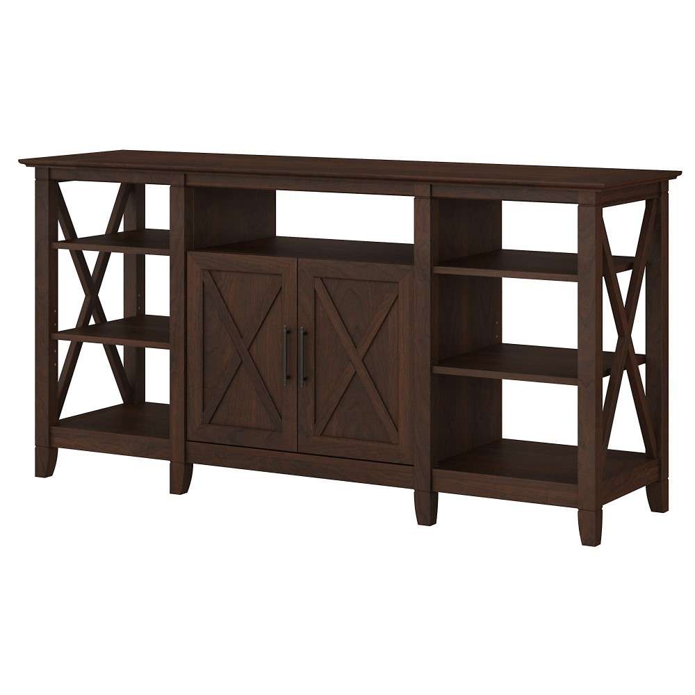 Bush Furniture - Key West Tall TV Stand for 65 Inch TV in Bing Cherry - KWV160BC-03 veiw 1