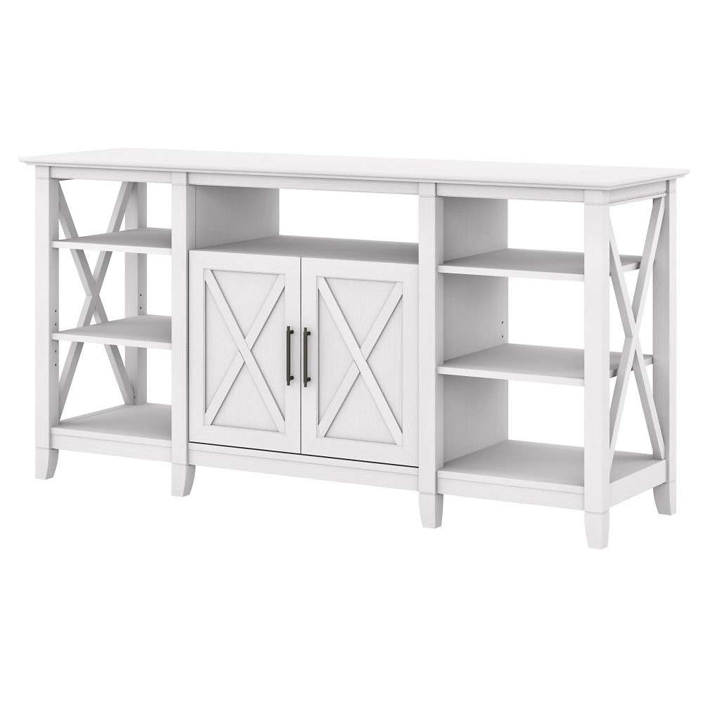 Bush Furniture - Key West Tall TV Stand for 65 Inch TV in Pure White Oak - KWV160WT-03 veiw 2