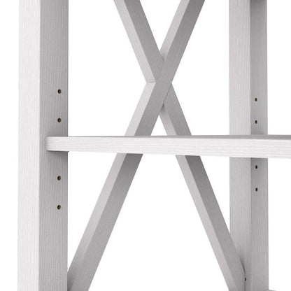 Bush Furniture - Key West Tall TV Stand for 65 Inch TV in Pure White Oak - KWV160WT-03 veiw 5