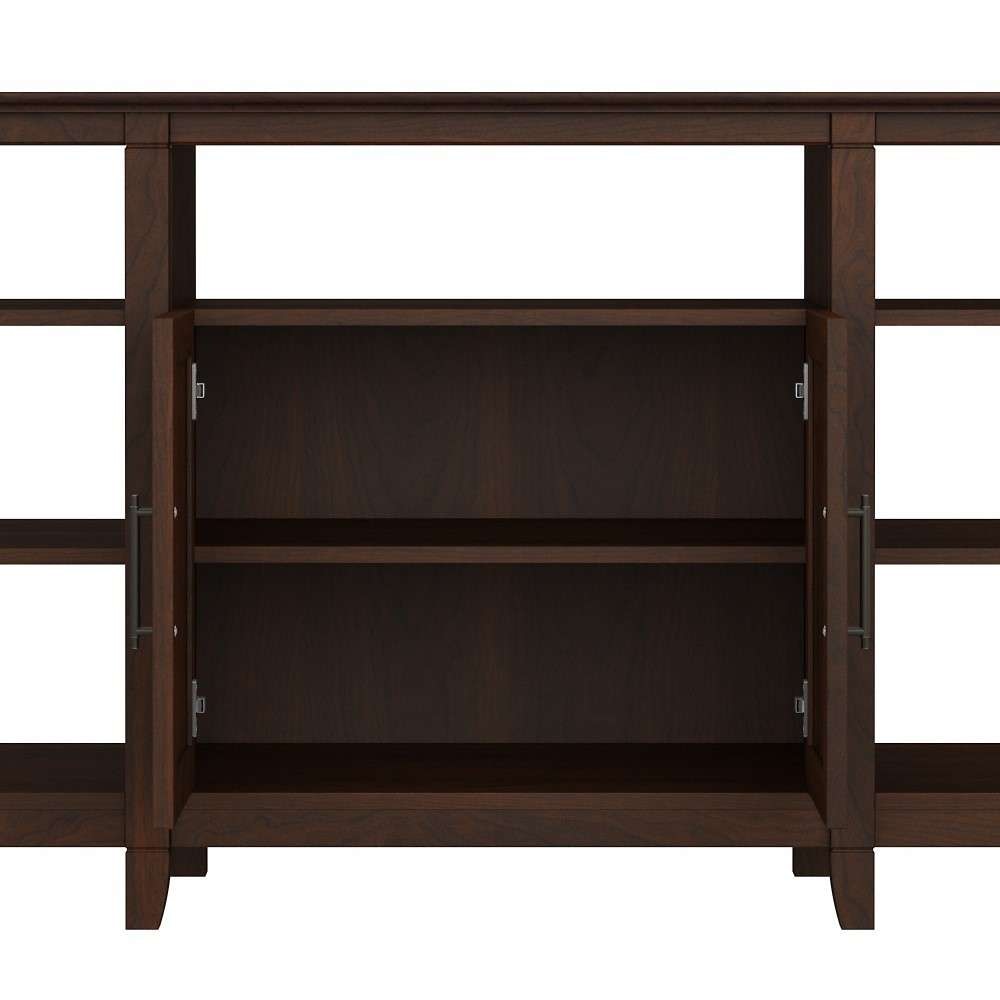 Bush Furniture - Key West Tall TV Stand with (Set of 2) Bookcases in Bing Cherry - KWS027BC veiw 4