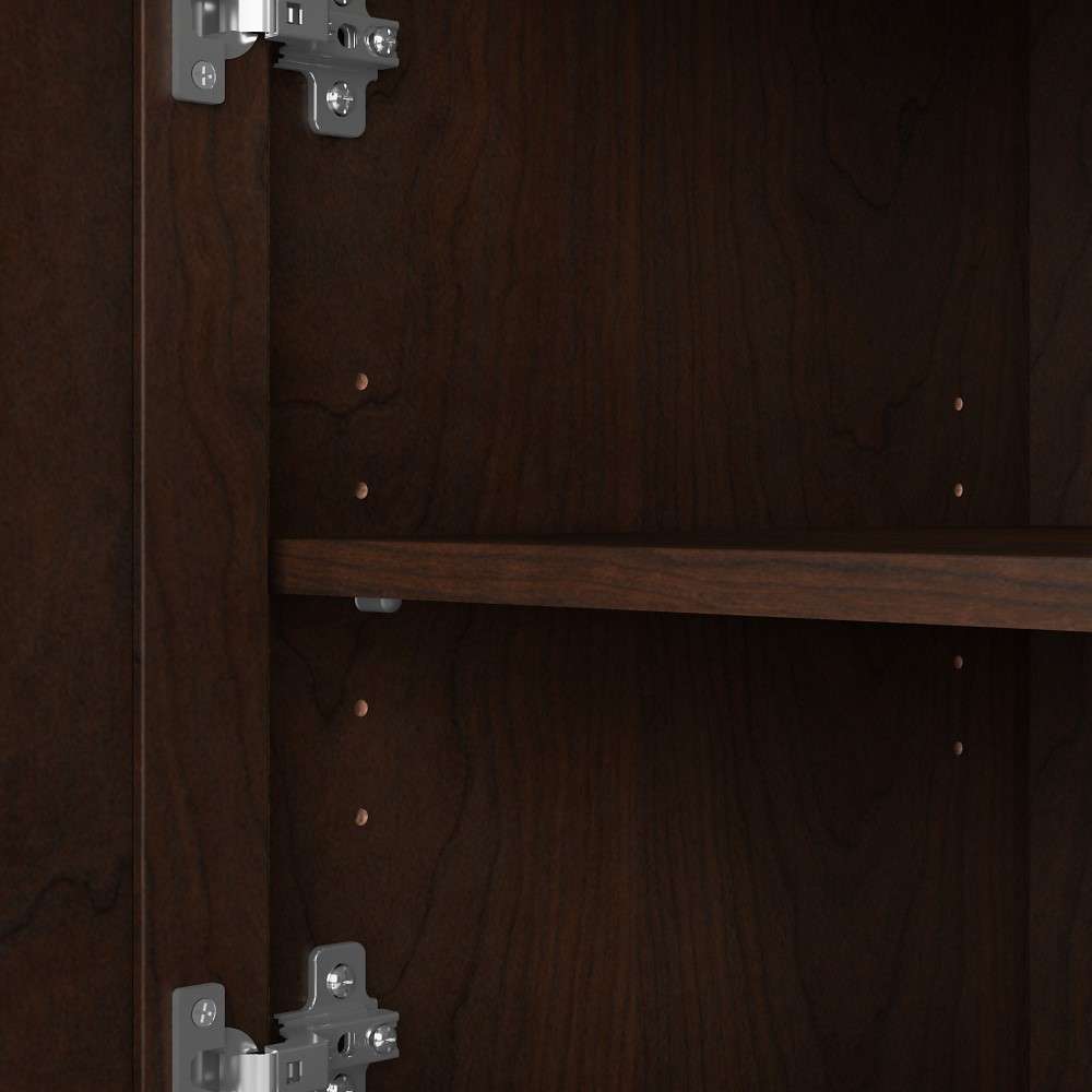 Bush Furniture - Key West Tall TV Stand with (Set of 2) Bookcases in Bing Cherry - KWS027BC veiw 5