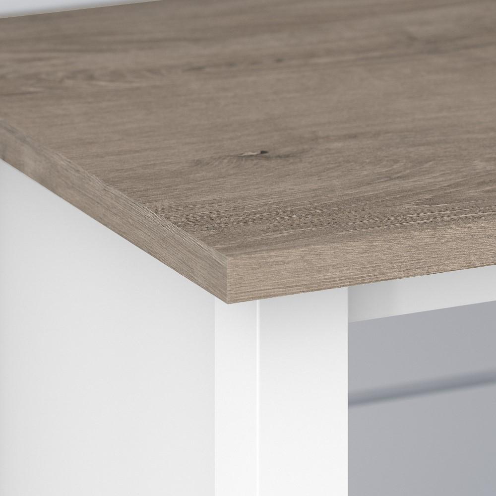 Bush Furniture - Mayfield 6 Cube Bookcase in Pure White and Shiplap Gray - MAB145GW2-03 veiw 2