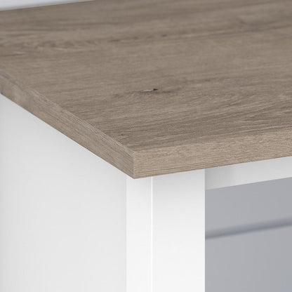 Bush Furniture - Mayfield 6 Cube Bookcase in Pure White and Shiplap Gray - MAB145GW2-03 veiw 2