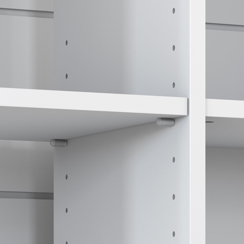 Bush Furniture - Mayfield 6 Cube Bookcase in Pure White and Shiplap Gray - MAB145GW2-03 veiw 3
