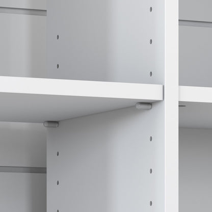 Bush Furniture - Mayfield 6 Cube Bookcase in Pure White and Shiplap Gray - MAB145GW2-03 veiw 3