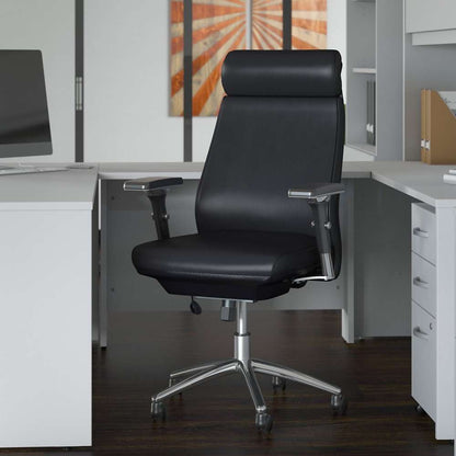 Bush Furniture - Metropolis High Back Leather Executive Office Chair in Black - CH1601BLL-03 veiw 1