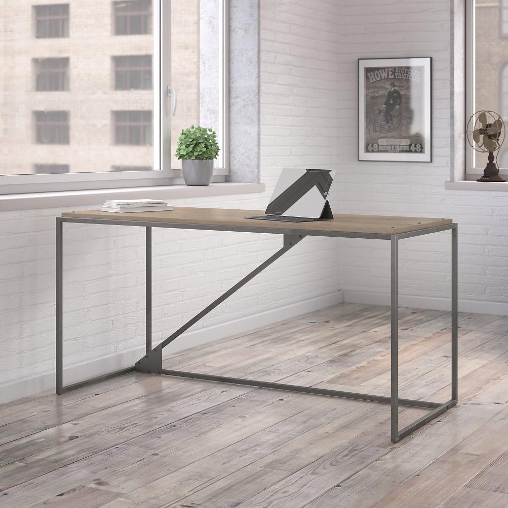 Bush Furniture - Refinery 62W Industrial Desk in Rustic Gray - RFD162RG-03 veiw 2