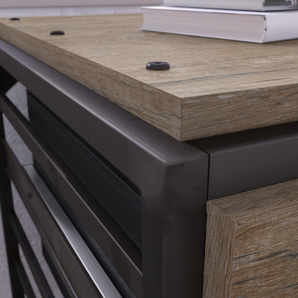 Bush Furniture - Refinery Lateral File Cabinet in Rustic Gray - RFF132RG-03 veiw 3