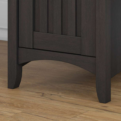 Bush Furniture - Salinas 60W L Shaped Desk with Storage in Vintage Black - SAD160VB-03 veiw 5