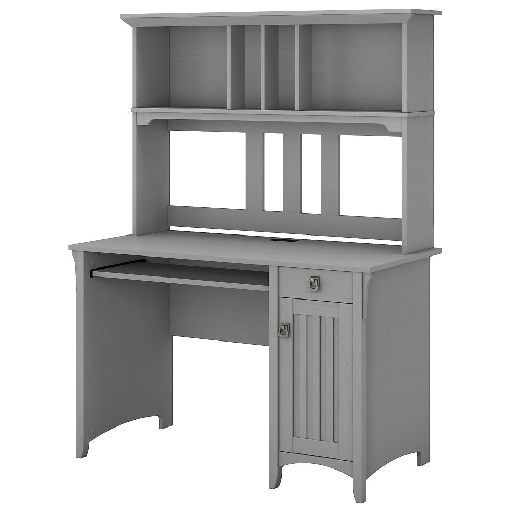 Bush Furniture - Salinas Computer Desk with Hutch in Cape Cod Gray - MY72308-03 veiw 1