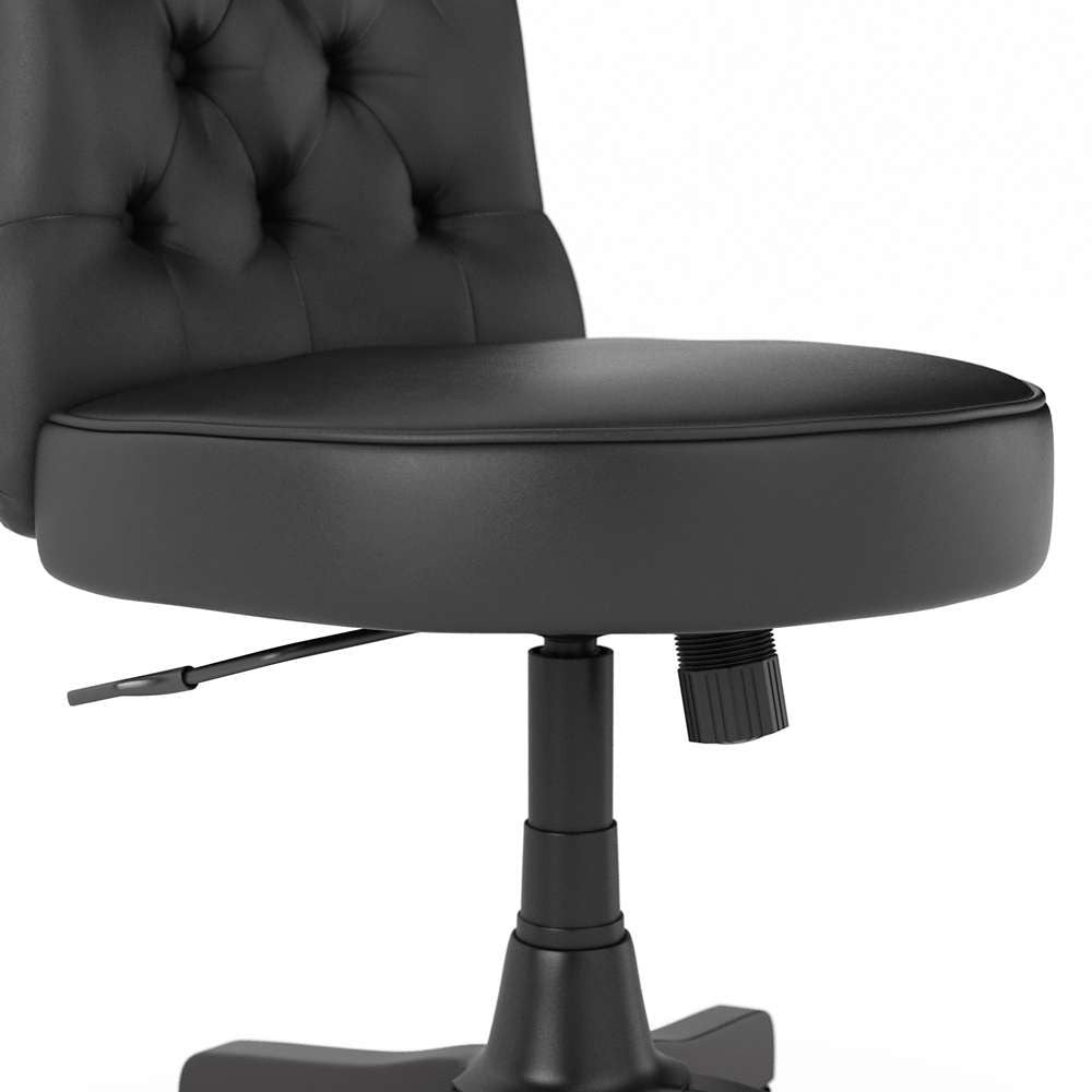 Bush Furniture - Salinas Mid Back Tufted Office Chair in Black Leather - SAL009BL veiw 5