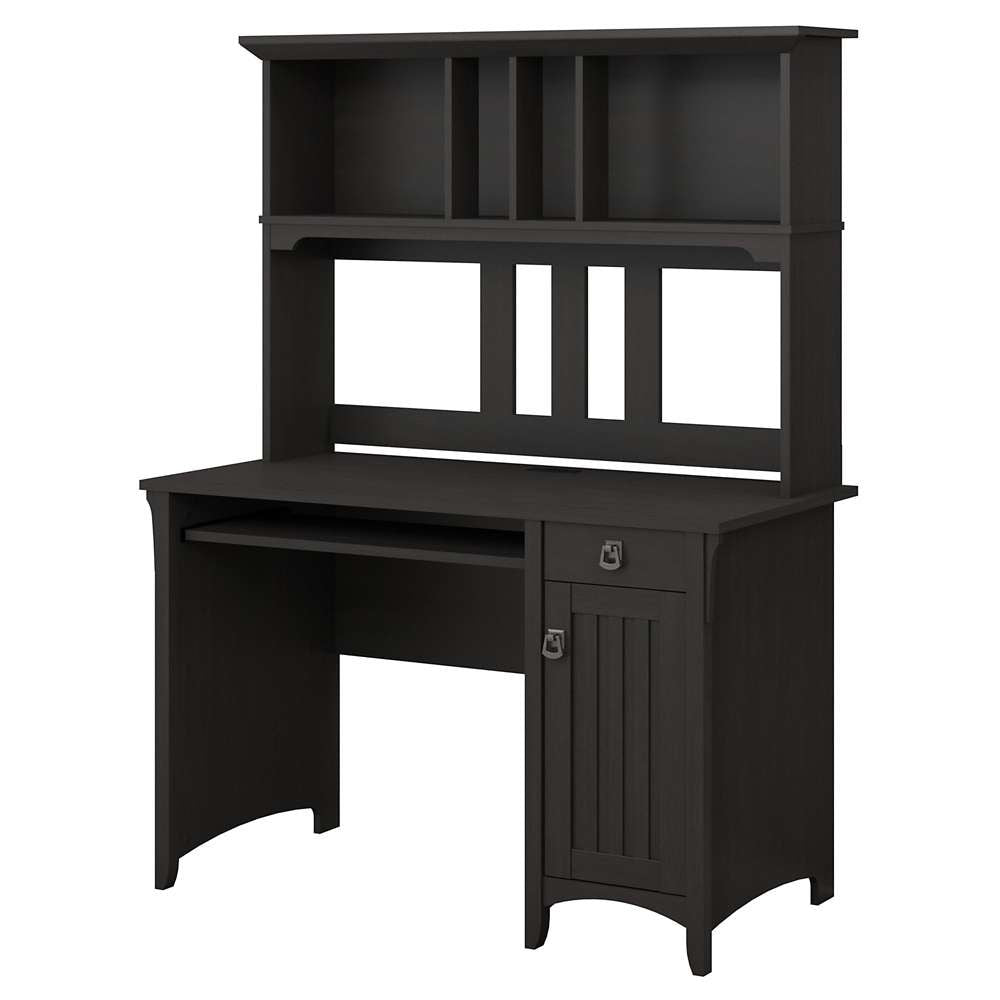 Bush Furniture - Salinas Small Computer Desk with Hutch in Vintage Black - MY72708-03 veiw 1