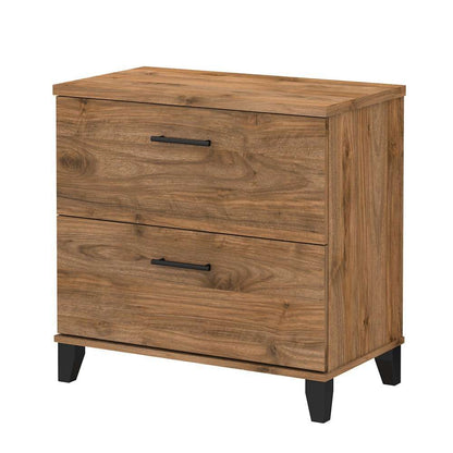 Bush Furniture - Somerset 2 Drawer Lateral File Cabinet in Fresh Walnut - WC81380 veiw 1