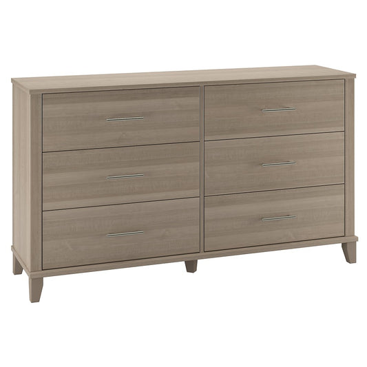 Bush Furniture - Somerset 6 Drawer Dresser in Ash Gray - STS160AGK veiw 1
