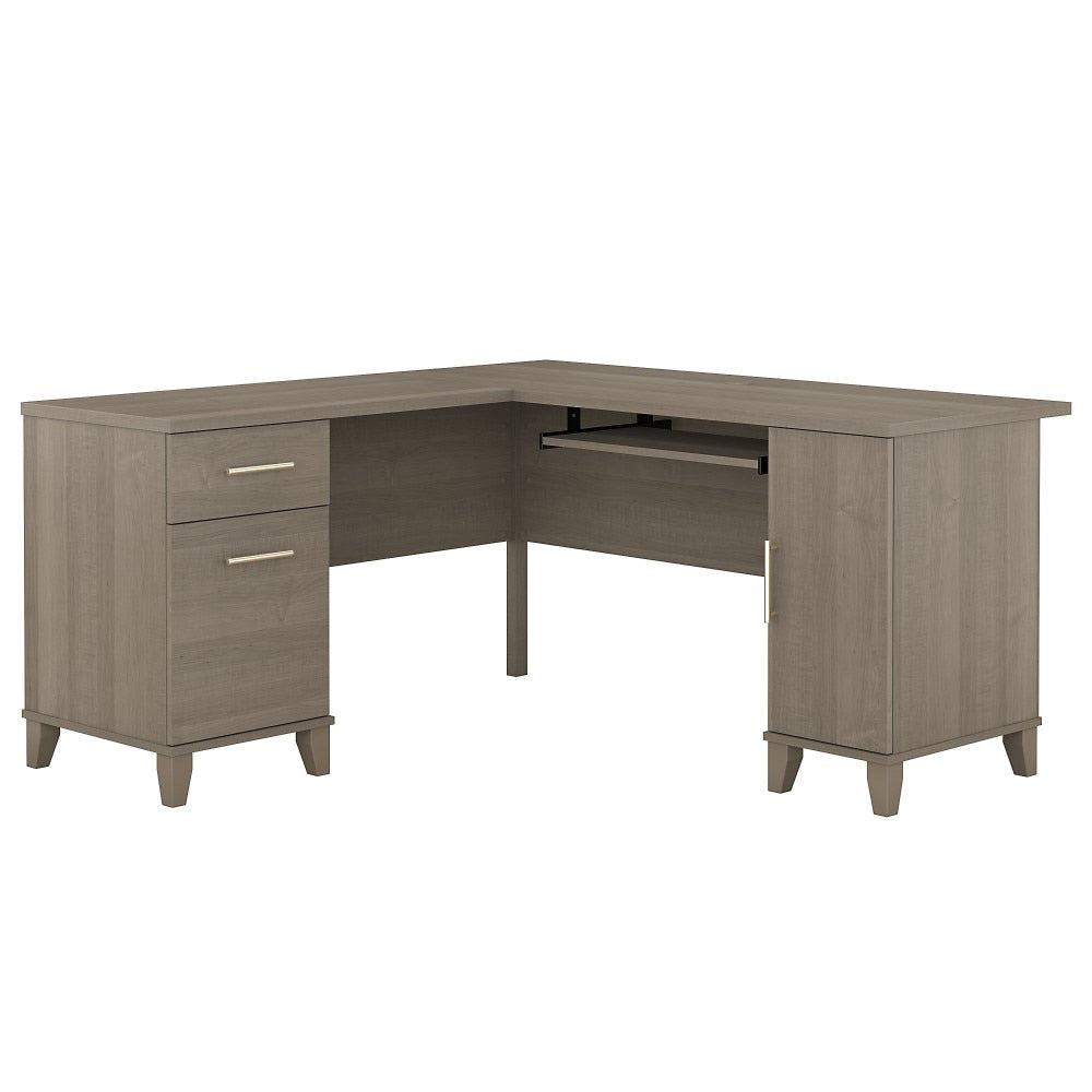 Bush Furniture - Somerset 60W L Shaped Desk in Ash Gray - WC81630K veiw 1
