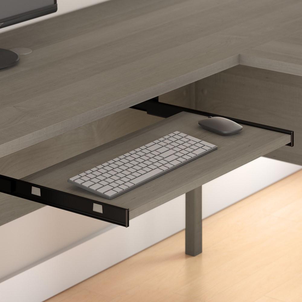 Bush Furniture - Somerset 72W L Shaped Desk with Hutch in Ash Gray - SET001AG veiw 4