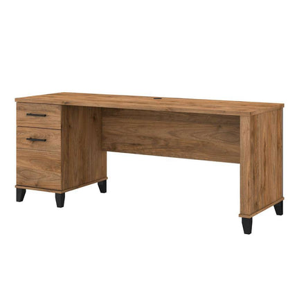 Bush Furniture - Somerset 72W Office Desk with Drawers in Fresh Walnut - WC81372 veiw 1