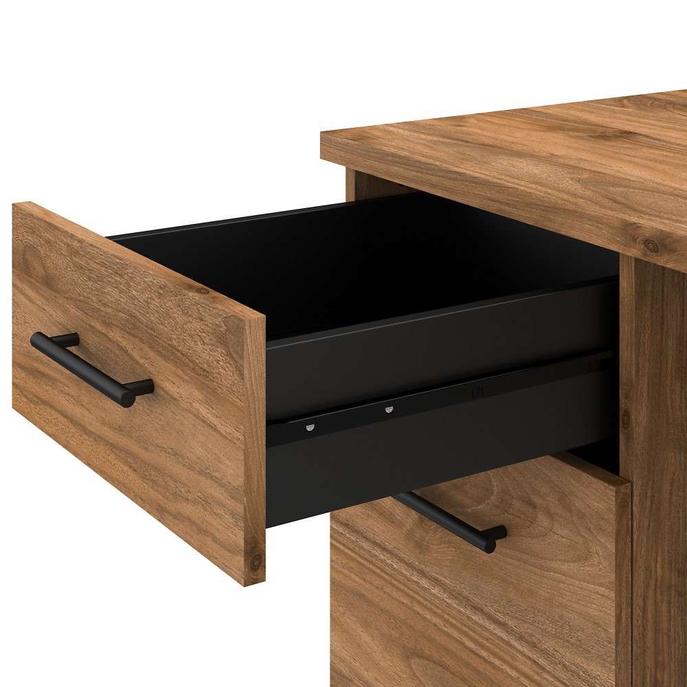 Bush Furniture - Somerset 72W Office Desk with Drawers in Fresh Walnut - WC81372 veiw 5