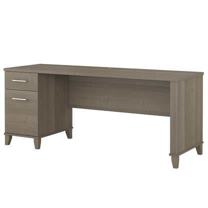 Bush Furniture - Somerset 72W Office Desk with Drawers in Ash Gray - WC81672 veiw 1