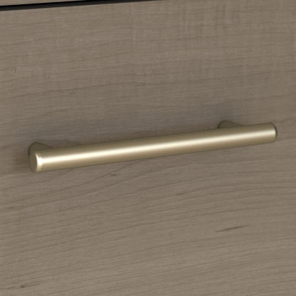 Bush Furniture - Somerset 72W Sit to Stand L Shaped Desk with Hutch and Bookcase in Ash Gray - SET017AG veiw 3