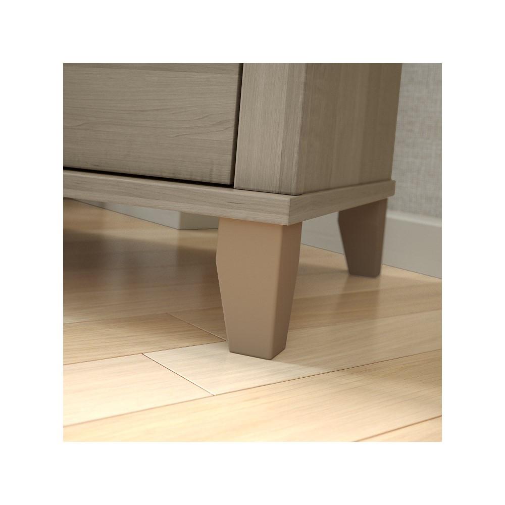 Bush Furniture - Somerset Headboard, Dresser and Nightstand Bedroom Set in Ash Gray - SET003AG veiw 4