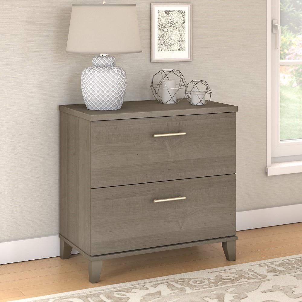 Bush Furniture - Somerset Lateral File Cabinet in Ash Gray - WC81680 veiw 2