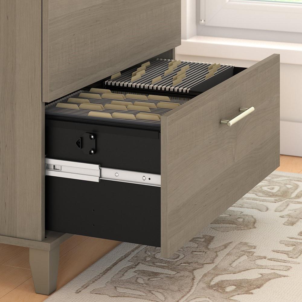 Bush Furniture - Somerset Lateral File Cabinet in Ash Gray - WC81680 veiw 4