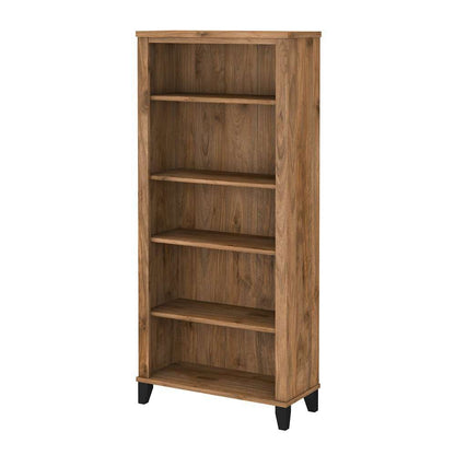 Bush Furniture - Somerset Tall 5 Shelf Bookcase in Fresh Walnut - WC81365 veiw 1