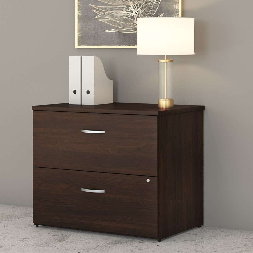 Bush Furniture - Studio C 2 Drawer Lateral File Cabinet in Black Walnut - SCF136BWSU veiw 1