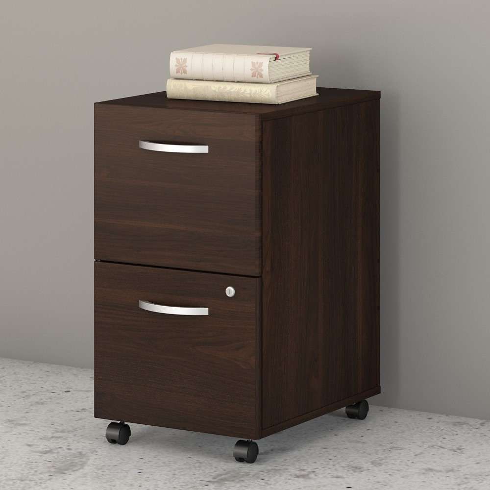 Bush Furniture - Studio C 2 Drawer Mobile File Cabinet in Black Walnut - SCF116BWSU veiw 1