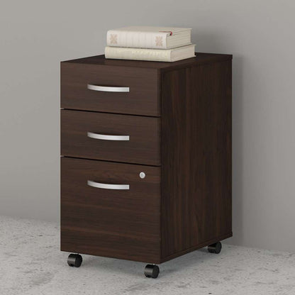 Bush Furniture - Studio C 3 Drawer Mobile File Cabinet in Black Walnut - SCF216BWSU veiw 1