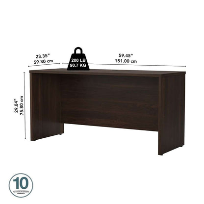 Bush Furniture - Studio C 60W x 24D Credenza Desk in Black Walnut - SCD360BW veiw 6