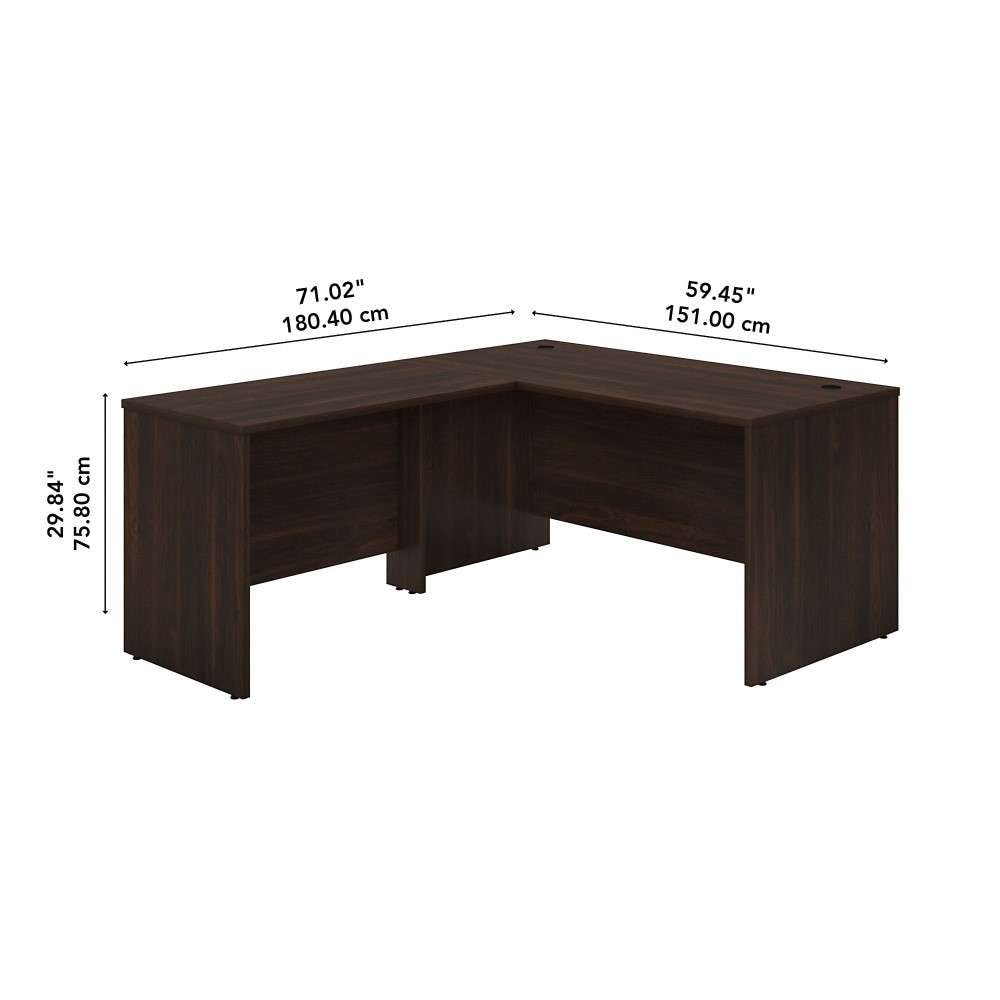 Bush Furniture - Studio C 60W x 30D L Shaped Desk with 42W Return in Black Walnut - STC050BW veiw 6
