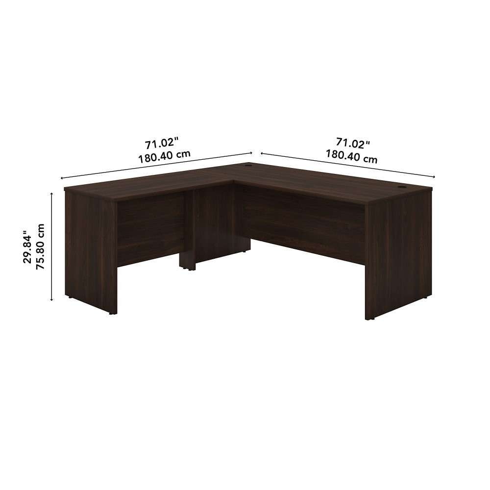 Bush Furniture - Studio C 72W x 30D L Shaped Desk with 42W Return in Black Walnut - STC049BW veiw 6