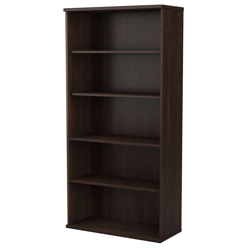 Bush Furniture - Studio C Tall 5 Shelf Bookcase in Black Walnut - SCB136BW veiw 2