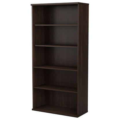 Bush Furniture - Studio C Tall 5 Shelf Bookcase in Black Walnut - SCB136BW veiw 2