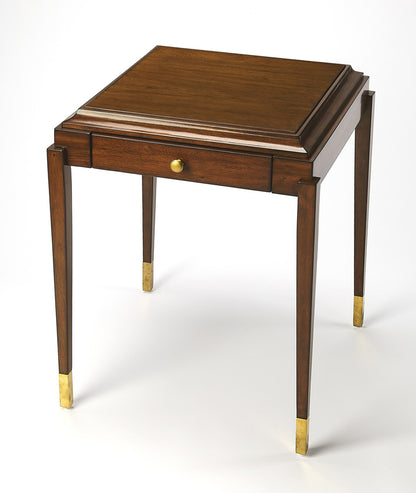 Butler Specialty Company - Adrian 23 in. W Square Wood 1 Drawer Game Table, Medium Brown - 4461011