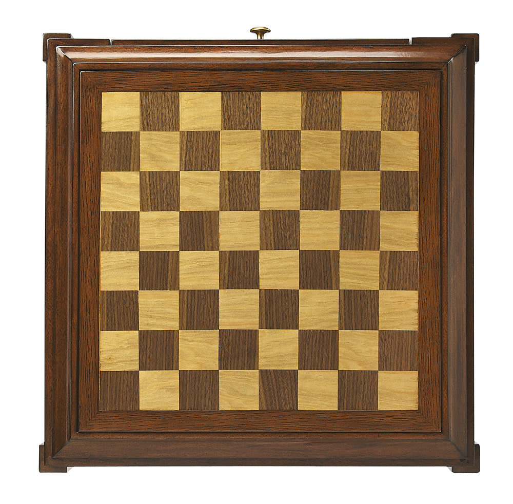 Butler Specialty Company - Adrian 23 in. W Square Wood 1 Drawer Game Table, Medium Brown - 4461011