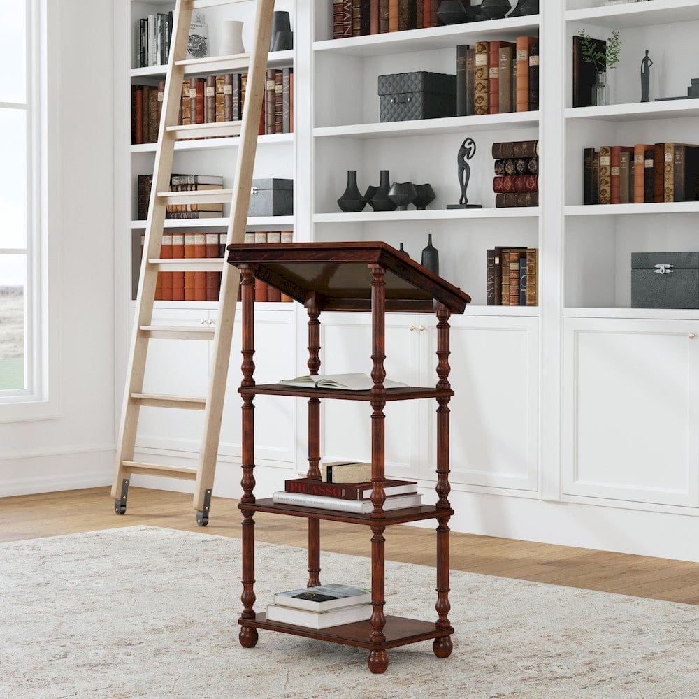Butler Specialty Company - Alden 24 in. W Rectangular Wood 4 Tier Library Stand, Medium Brown - 1512001 view 7