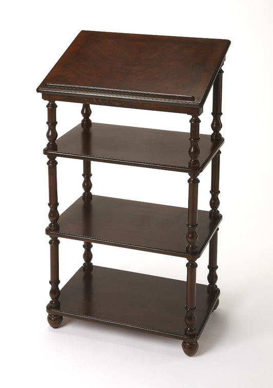 Butler Specialty Company - Alden 24 in. W Rectangular Wood 4 Tier Library Stand, Dark Brown - 1512024