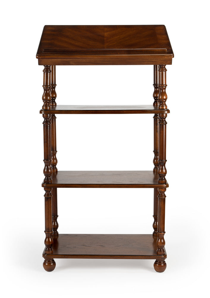 Butler Specialty Company - Alden 24 in. W Rectangular Wood 4 Tier Library Stand, Medium Brown - 1512001