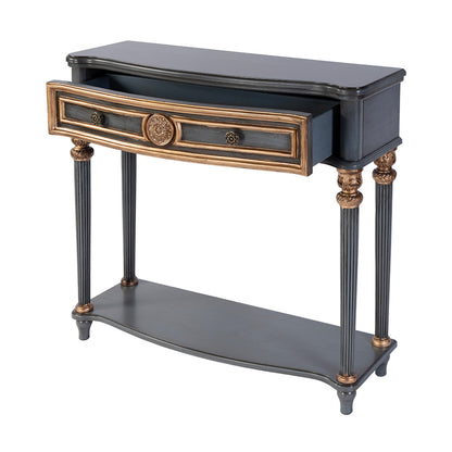 Butler Specialty Company - Alexander 37 in. W Rectangular Wood 1 Drawer Console Table w Lower Open Shelf, Blue - 2130483 View 2