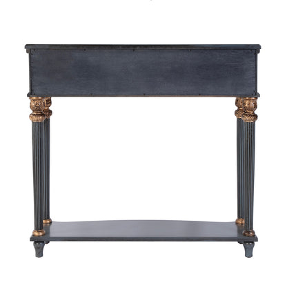 Butler Specialty Company - Alexander 37 in. W Rectangular Wood 1 Drawer Console Table w Lower Open Shelf, Blue - 2130483 View 4