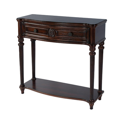 Butler Specialty Company - Alexander 37 in. W Rectangular Wood 1 Drawer Console Table w Lower Open Shelf, Dark Brown - 2130024 View 1